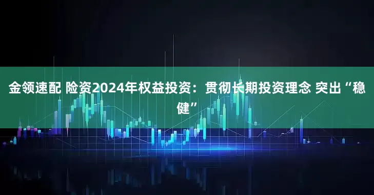 金领速配 险资2024年权益投资：贯彻长期投资理念 突出“稳健”